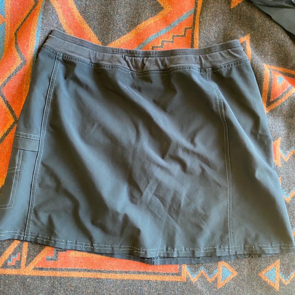 Black Skort with Stitch Detailing